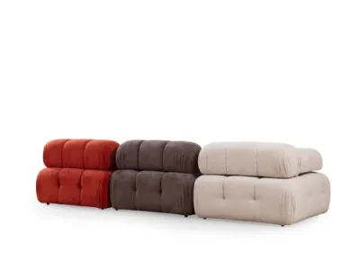 Detail produktu Modulová pohovka Doblo I 315 cm biela/sivá/červená