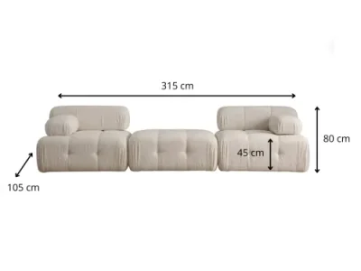 Detail produktu Modulová pohovka Doblo II 315 cm krémová