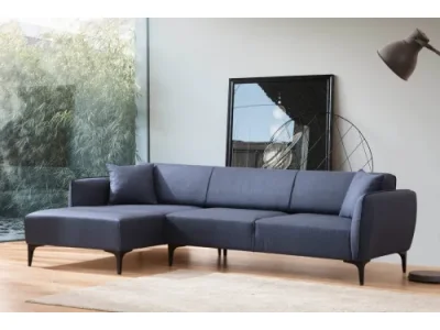Rohová sedacia súprava Belissimo 270 cm modrá ľavá