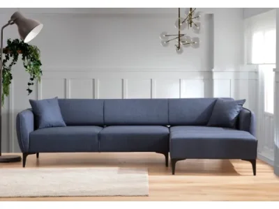 Detail produktu Rohová sedacia súprava Belissimo 270 cm modrá pravá