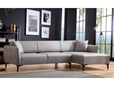Detail produktu Rohová sedacia súprava Belissimo 270 cm svetlosivá pravá