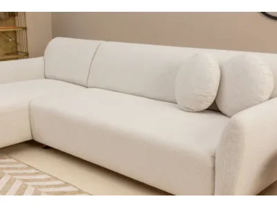 Detail produktu Rohová sedacia súprava Eddy 273 cm biela ľavá