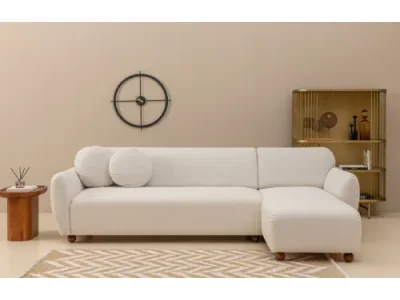 Detail produktu Rohová sedacia súprava Eddy 273 cm biela pravá