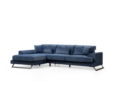 Rohová sedacia súprava Frido 308 cm modrá ľavá