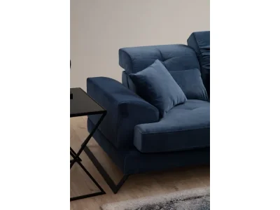 Detail produktu Rohová sedacia súprava Frido 308 cm modrá ľavá