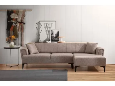 Rohová sedacia súprava Hamlet 270 cm svetlohnedá pravá