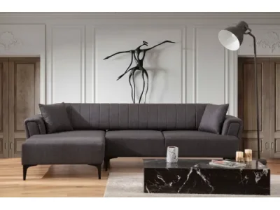 Detail produktu Rohová sedacia súprava Hamlet 270 cm tmavosivá ľavá