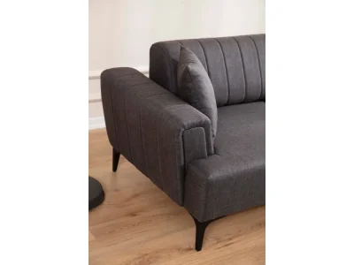 Detail produktu Rohová sedacia súprava Hamlet 270 cm tmavosivá pravá