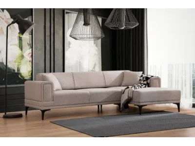 Rohová sedacia súprava Horizon 250 cm svetlohnedá pravá