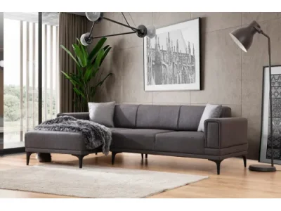 Rohová sedacia súprava Horizon 250 cm tmavosivá ľavá