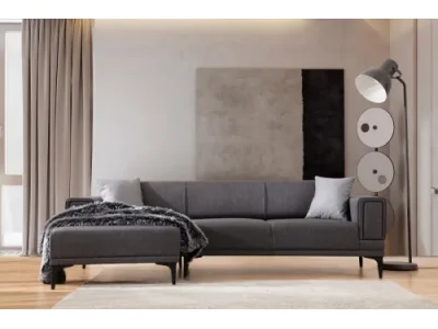 Detail produktu Rohová sedacia súprava Horizon 250 cm tmavosivá ľavá