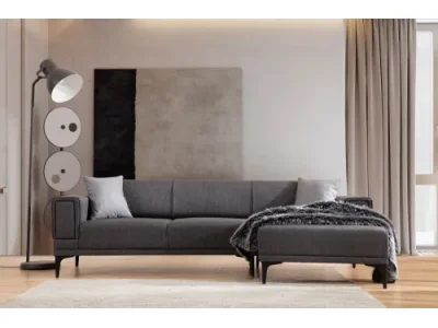 Detail produktu Rohová sedacia súprava Horizon 250 cm tmavosivá pravá