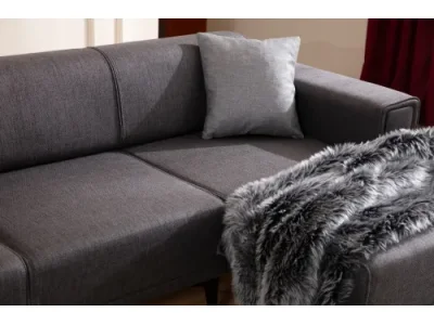 Detail produktu Rohová sedacia súprava Horizon 250 cm tmavosivá pravá