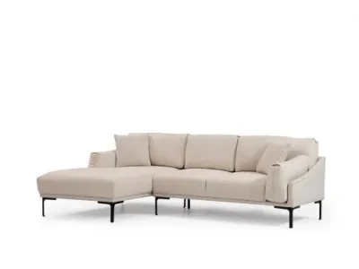 Detail produktu Rohová sedacia súprava Leo 255 cm krémová ľavá
