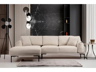 Detail produktu Rohová sedacia súprava Leo 255 cm krémová ľavá