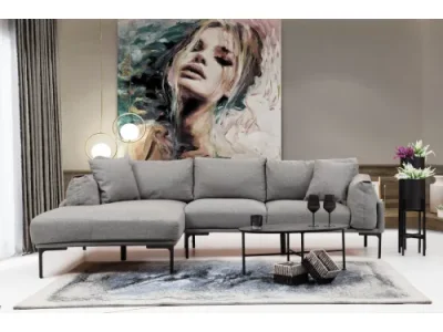 Detail produktu Rohová sedacia súprava Leo 255 cm sivá ľavá