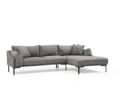 Rohová sedacia súprava Leo 255 cm sivá pravá
