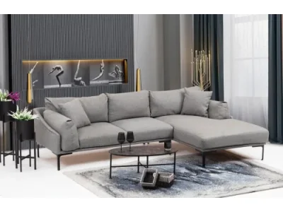 Detail produktu Rohová sedacia súprava Leo 255 cm sivá pravá