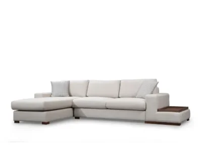 Detail produktu Rohová sedacia súprava Loop 312 cm s odkladacím stolíkom béžová ľavá