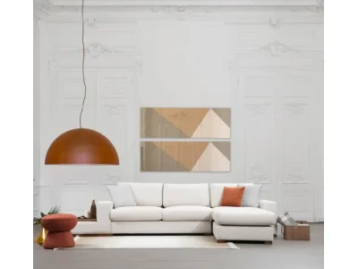 Detail produktu Rohová sedacia súprava Loop 312 cm s odkladacím stolíkom béžová pravá