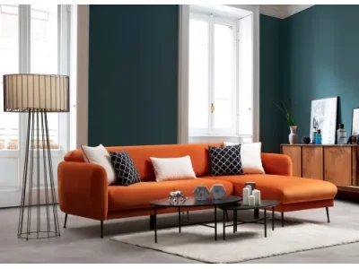Detail produktu Rohová sedacia súprava Sevilla 270 cm oranžová pravá