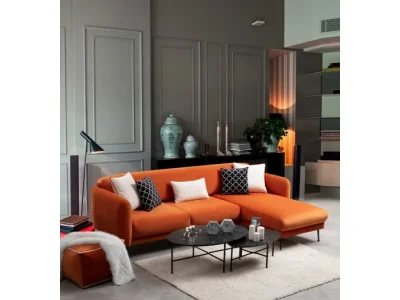 Detail produktu Rohová sedacia súprava Sevilla 270 cm oranžová pravá