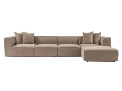 Detail produktu Rohová sedacia súprava Sora 430 cm cappucino pravá