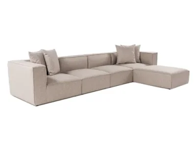 Detail produktu Rohová sedacia súprava Sora 430 cm pieskovo béžová pravá
