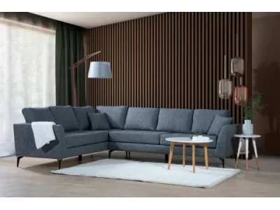 Detail produktu Rohová sedacia súprava Tempo 300 cm tmavosivá ľavá