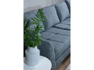 Detail produktu Rohová sedacia súprava Tempo 300 cm tmavosivá pravá