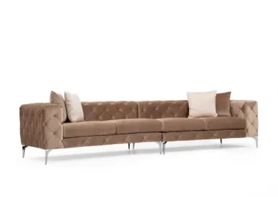 Štvormiestna pohovka Como 344 cm tmavo krémová