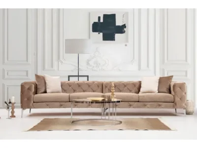 Detail produktu Štvormiestna pohovka Como 344 cm tmavo krémová