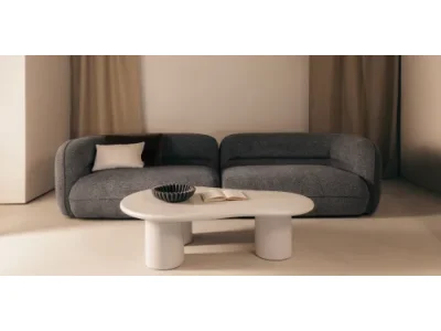 Štvormiestna pohovka Luvio 294 cm sivá