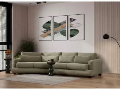 Detail produktu Štvormiestna pohovka River 330 cm ľavá zelená