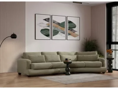 Detail produktu Štvormiestna pohovka River 330 cm pravá zelená