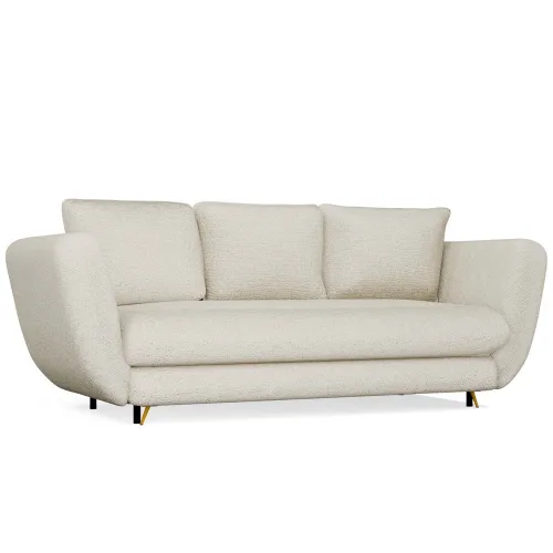 Trojmiestna rozkladacia pohovka Saris 248 cm béžová/zlatá