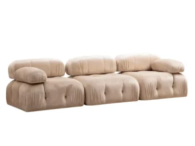 Detail produktu Trojmiestna modulárna pohovka Bubble 288 cm zamat krémová