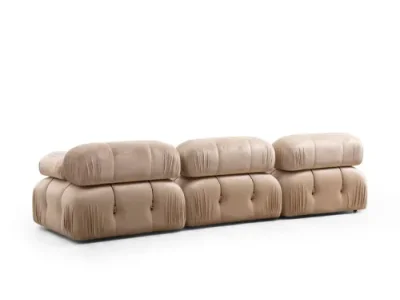 Detail produktu Trojmiestna modulárna pohovka Bubble 288 cm zamat krémová