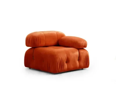 Detail produktu Trojmiestna modulárna pohovka Bubble 288 cm zamat oranžová