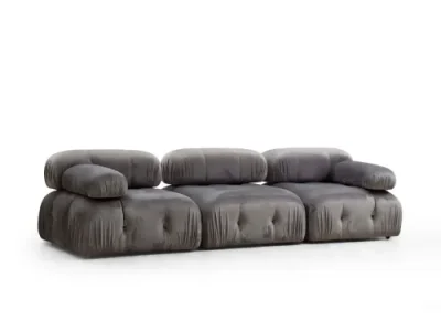 Detail produktu Trojmiestna modulárna pohovka Bubble 288 cm zamat sivá