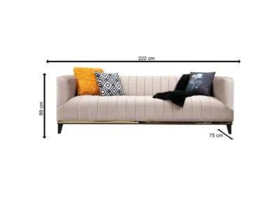 Detail produktu Trojmiestna pohovka Bellino 222 cm béžová