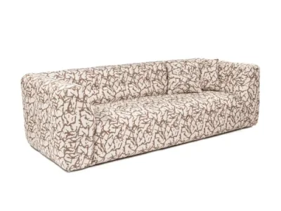 Trojmiestna pohovka Cady 235 cm béžová so vzorom