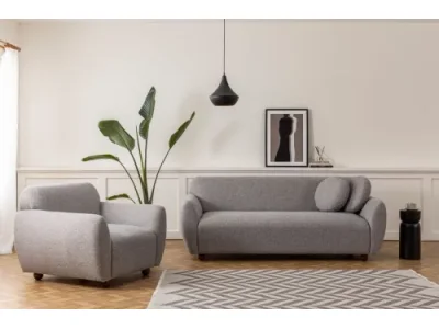 Detail produktu Trojmiestna pohovka Eddy 223 cm svetlosivá