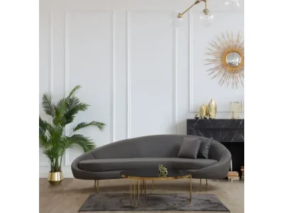 Detail produktu Trojmiestna pohovka Eses 255 cm tmavosivá pravá