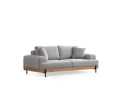 Trojmiestna pohovka Eti 220 cm sivá/dub prírodný
