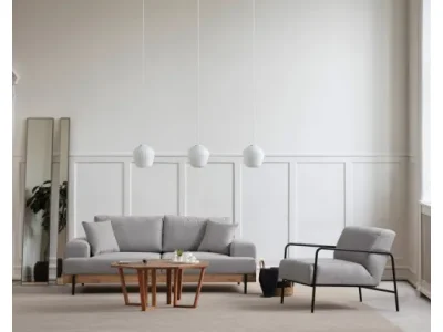 Detail produktu Trojmiestna pohovka Eti 220 cm sivá/dub prírodný