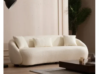 Trojmiestna pohovka Napoli 230 cm boucle krémová