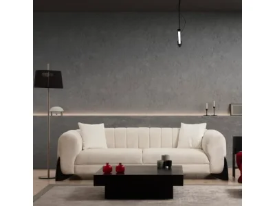 Trojmiestna pohovka Sandreo 248 cm biela