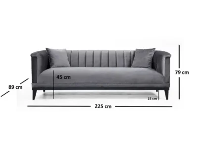 Detail produktu Trojmiestna pohovka Trendy 225 cm tmavosivá