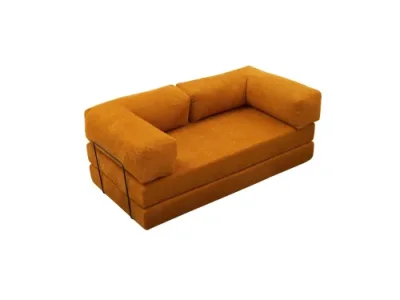 Detail produktu Trojmiestna rozkladacia futonová pohovka Comfort 190 cm oranžová